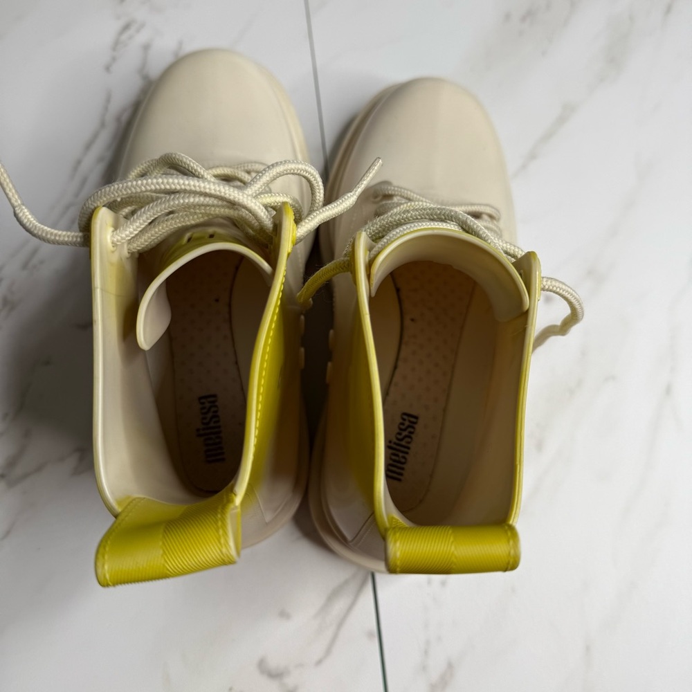 Melissa Coturno Jelly Combat Boots Yellow Ombre - Picture 6 of 10